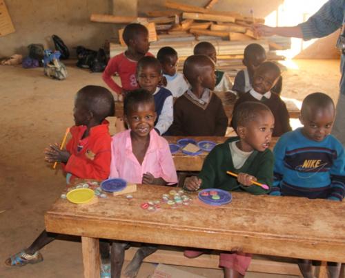 Schoolchildren at Kaluoki Village. Schoolchildren at Kaluoki Village.